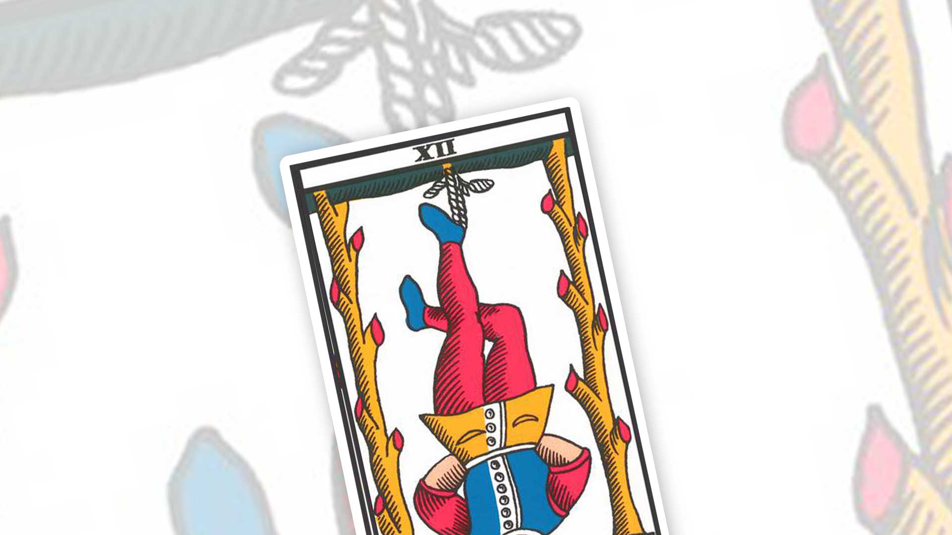 Carta de tarot de EL Ahorcado