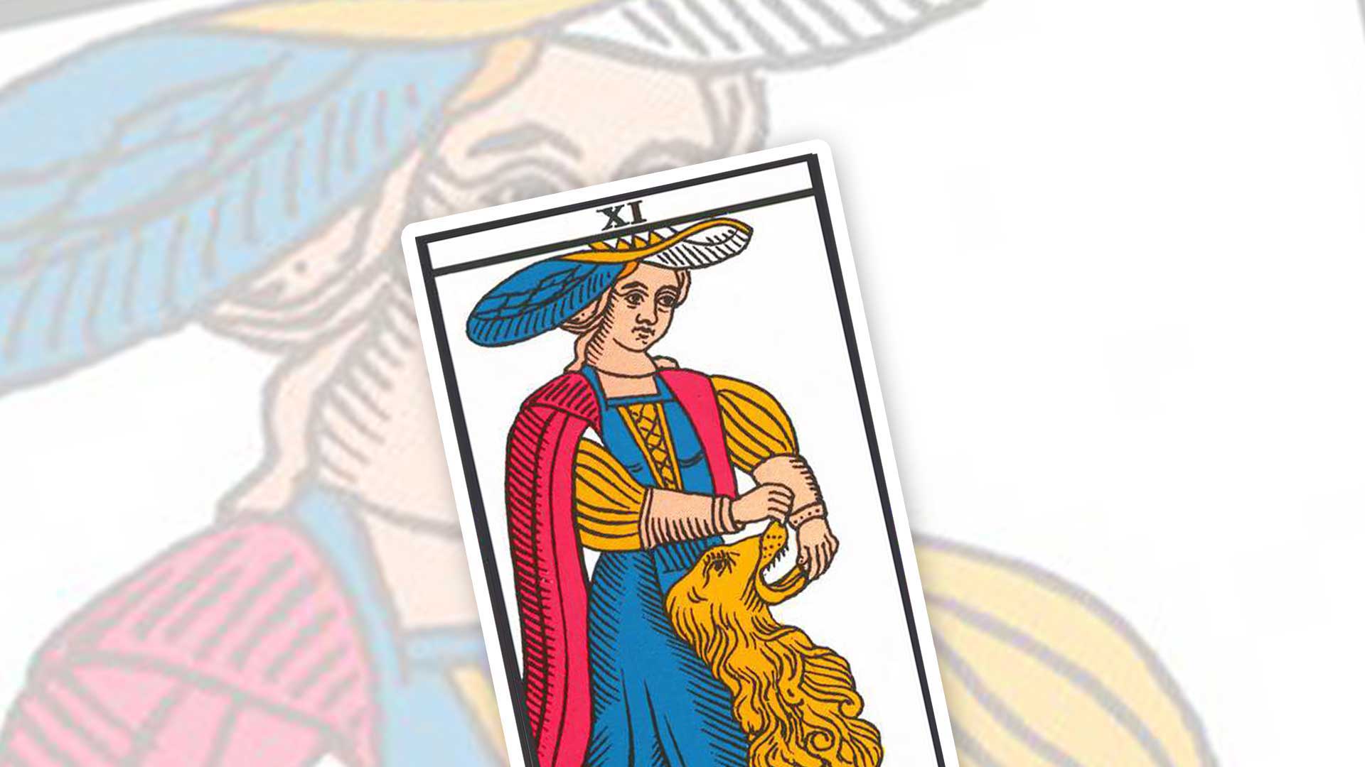 Carta de tarot de la La Fuerza