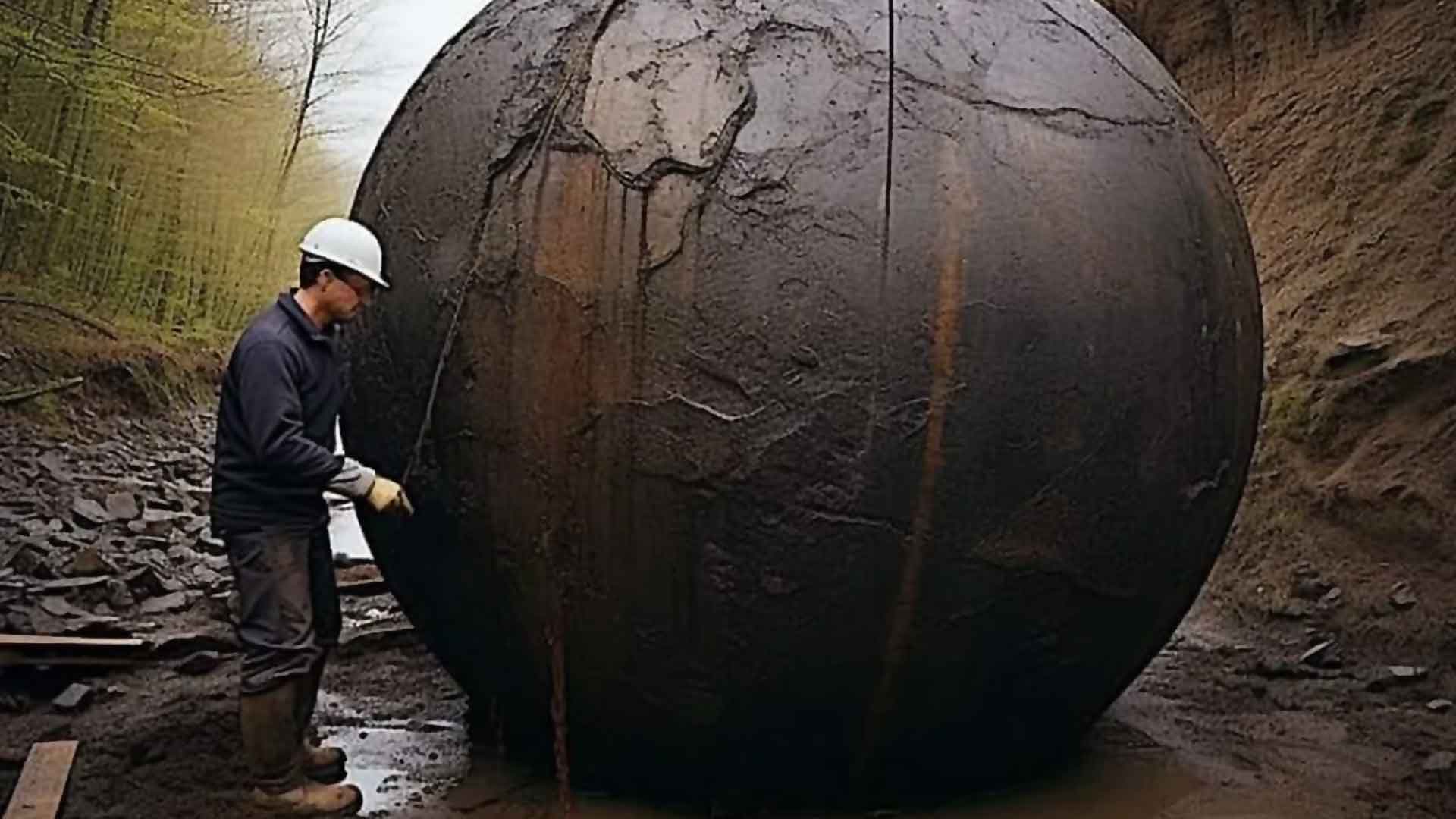 Aparece misteriosa piedra con forma de esfera