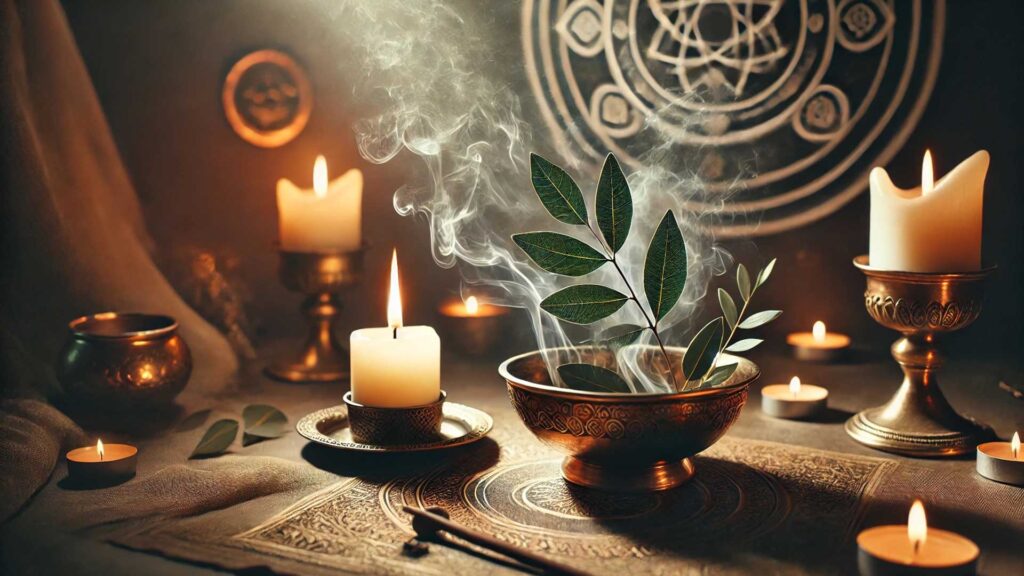 Ritual esotérico con laurel para protección y purificación energética