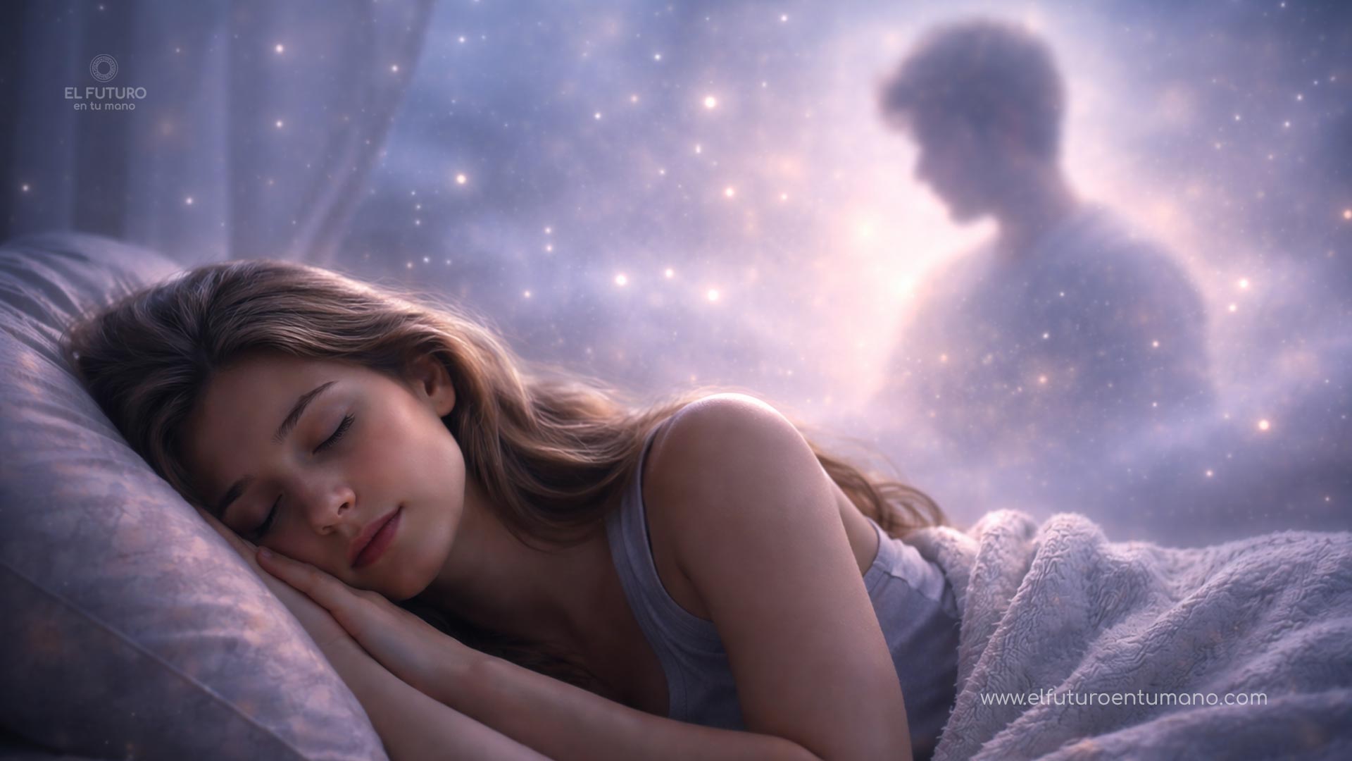 Mujer dormida representando sueños repetitivos con la misma persona y su significado espiritual